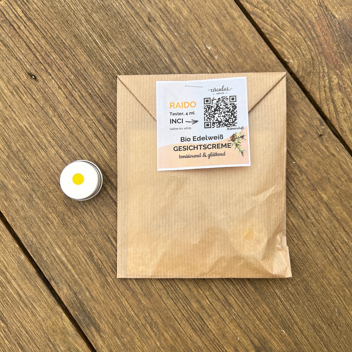 RAIDO | Bio Edelweiß Gesichtscreme | Männerduft